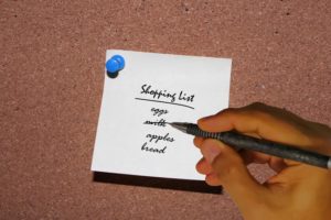 Make a shopping list to help save money