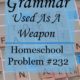 Grammar Used As A Weapon. . . or is that just our house?!
