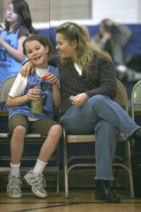 Raising Daughters I helped coach my daughter's basketball team.