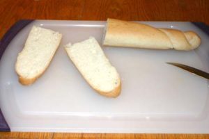 Gluten Free Loaded French Dip Sandwiches Cut baguettes