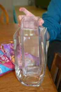 Candy Vase Smaller vase fits in the larger vase.