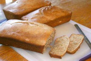 Flavorful Gluten Free Banana Bread- Slice the Gluten Free Banana Bread.