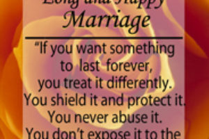 Marriage Rules for a long and happy marriage