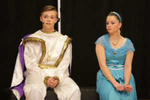 Homeschool Play- Dress Rehearsal Aladdin Jr. Prince Ali and Jasmine