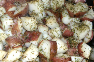 Sunday's Best Garlic Red Potatoes with Rosemary- Mouth watering!