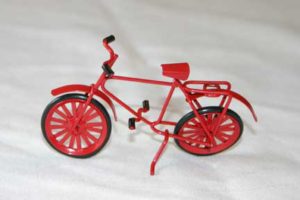Dollhouse Miniture Red Bicycle for Summer Wreath