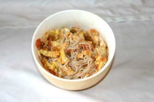 Gluten Free Mexican Ramen- Add all ingredients into one bowl.