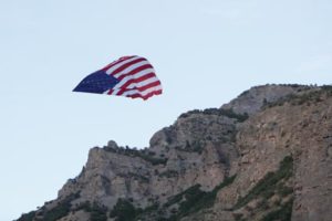 Patriotic Event- largest U.S. Flag flown