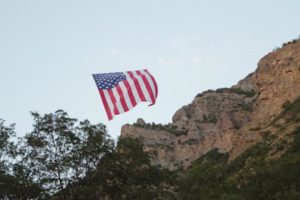 Patriotic Event- largest U.S. Flag flown