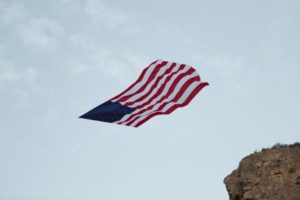 Patriotic Event- largest U.S. Flag flown