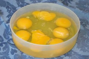 Turkey, Red Onion, Basil, and Goat Cheese Scrambled Eggs- gluten free- scramble the eggs