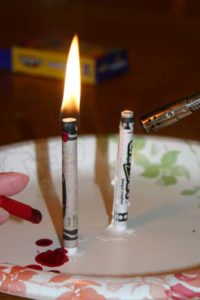 The CraZArt crayon didn't want to keep burning.