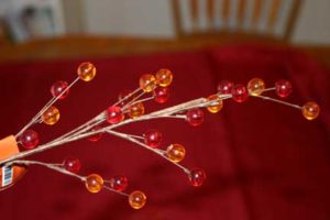 How to make a fall garland- add pretty beads