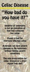 Celiac Disease- How bad do you have it? Severity of symptoms is NOT a good indicator to how bad you have celiac.