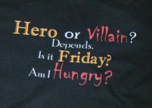 Hero or Villain t-shirt- Kaylee Ray Designs