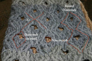 Busy Bee Honeycomb Scarf has a lot of texture