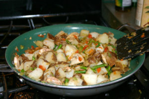 Asparagus, Peppers, and Potatoes gluten free breakfast