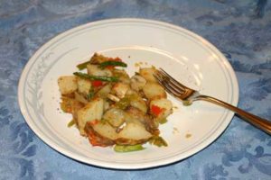 Asparagus, Peppers, and Potatoes gluten free breakfast