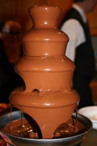 Chocolate fountain makes fondue fun and easy