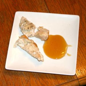Dip chicken into honey or drizzle the honey ontop