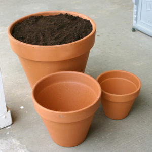 Fairy Garden- 3 pots to create a hillside