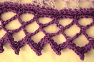 Lacey Purple Cassey- lattice border