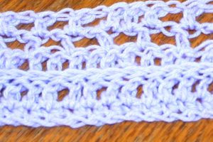 Lacey Purple Cassey- slip stitch in front loops only creates this ridge