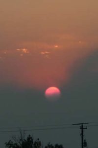Smokey sunset in Logan Utah