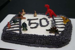 50th birthday cake and celebration