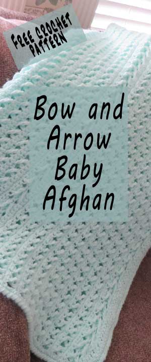 Bow and Arrow Baby Afghan- Free crochet pattern