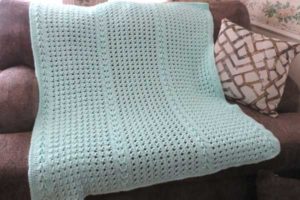 Bow and Arrow baby afghan- free pattern