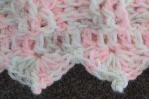 Basket weave- picot edging