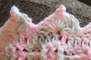 Basket Weave Baby Afghan- free crochet pattern with picot edging