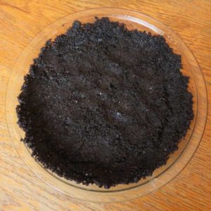 Gluten Free Chocolate Dirt Pie- crust is ready