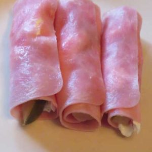Gluten Free Cream Cheese ham rolls great for lunch or a snack