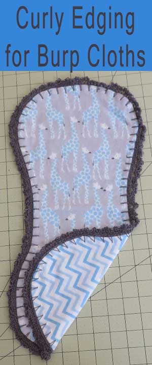 Curly Edging for burp cloths- free crochet pattern