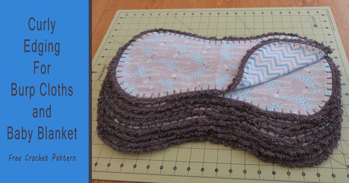 free crochet pattern for baby burp cloth