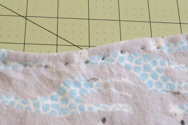 Curly Edging- crochet- Holes are even using pinky to measure