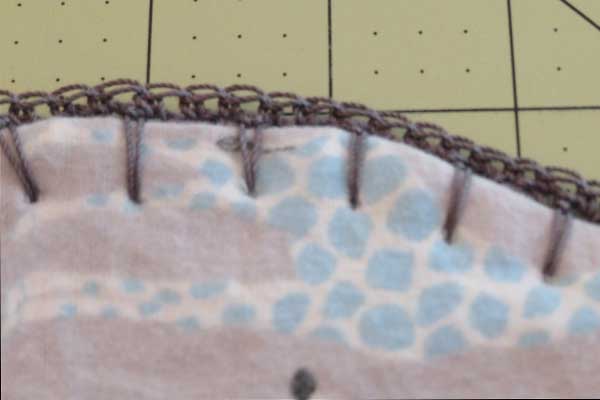 Curly edging- crochet- single crochet on top of foundation row