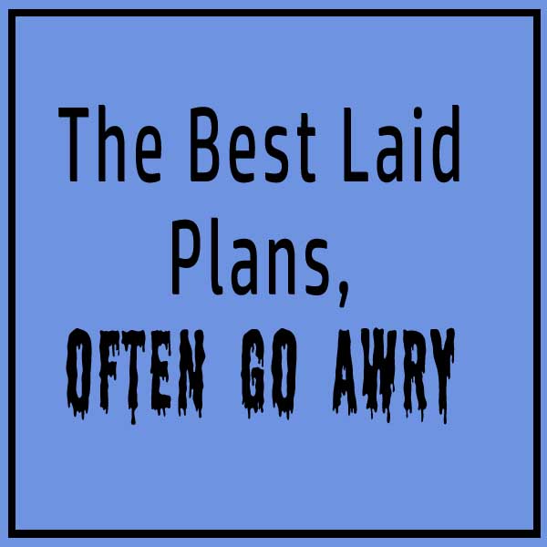 The Best Laid Plans, Often GO Awry