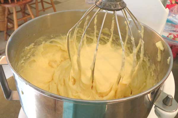 Cream Puffs for a crowd- mix the dough until it is smooth