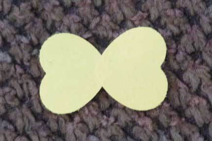 Glue the two bottoms of the heart together for bumble bee or butterfly body
