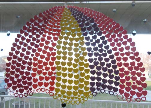 Heart pictures during quarantine- umbrella rainbow and blue raindrops