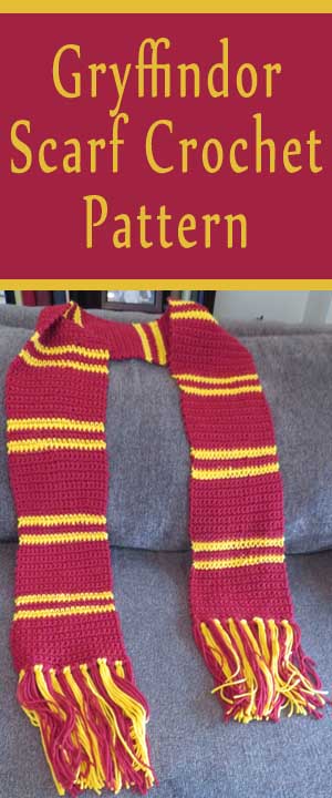 Gryffindor Scarf- Crochet Pattern