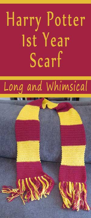 Harry Potter first year scarf free crochet pattern
